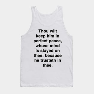 Isaiah 26:3  KJV Bible Verse Typography Tank Top